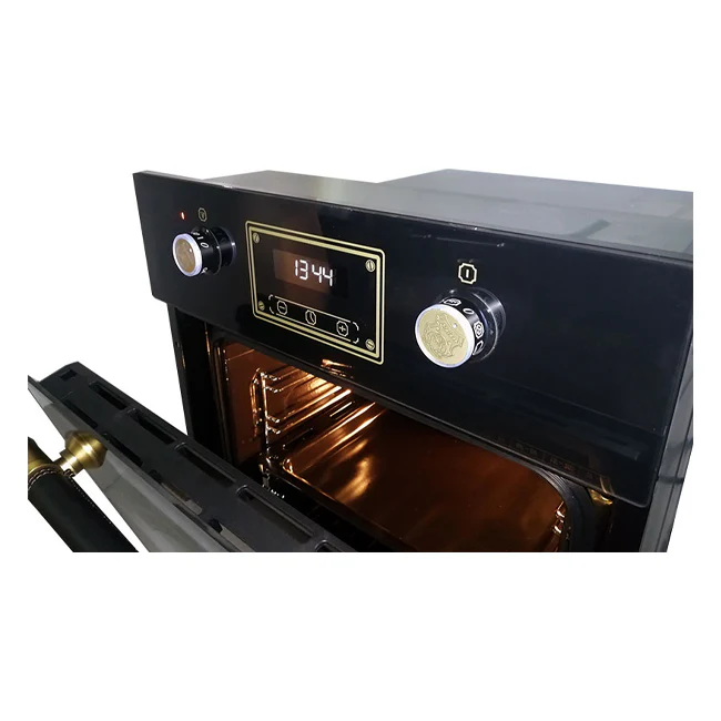 Art Deco 45cm Electric Oven & 45cm Induction Hob (Black) - Image 4