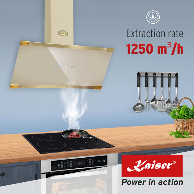 Art Deco 45cm Electric Oven & 90cm Cooker Hood (Ivory) - Image 12