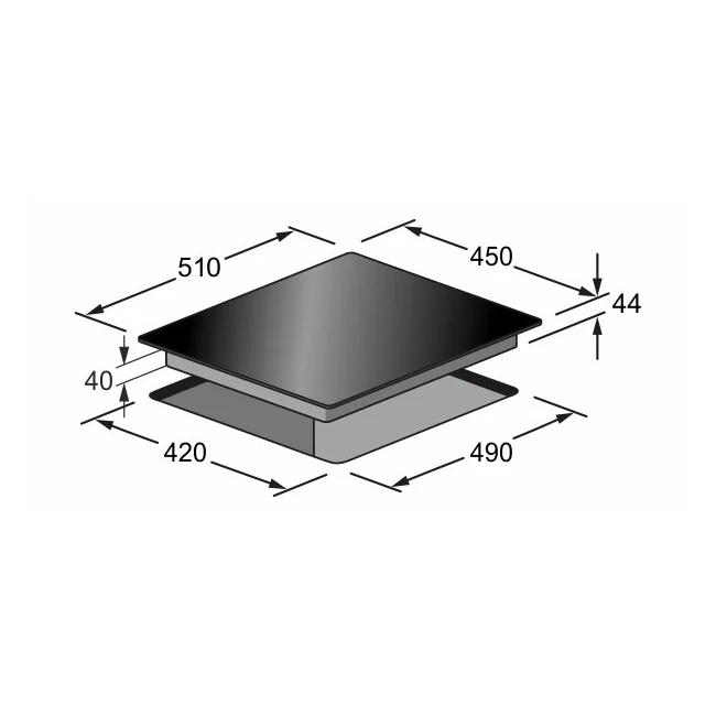 Art Deco 45cm Induction Hob (Black) - Image 5