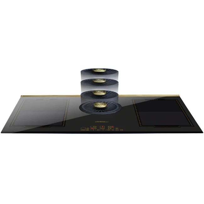 Art Deco 60cm Electric Oven & Downdraft Induction Hob Bundle (Black) - Image 14