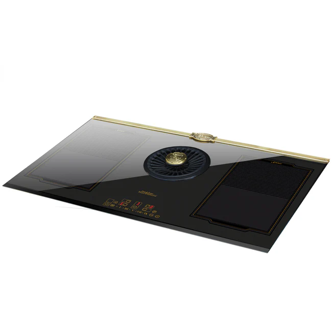 Art Deco 60cm Electric Oven & Downdraft Induction Hob Bundle (Ivory) - Image 15