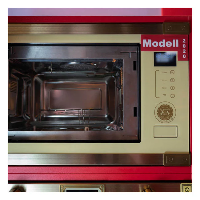Art Deco Built In 900W Microwave Oven (Ivory) - Image 5