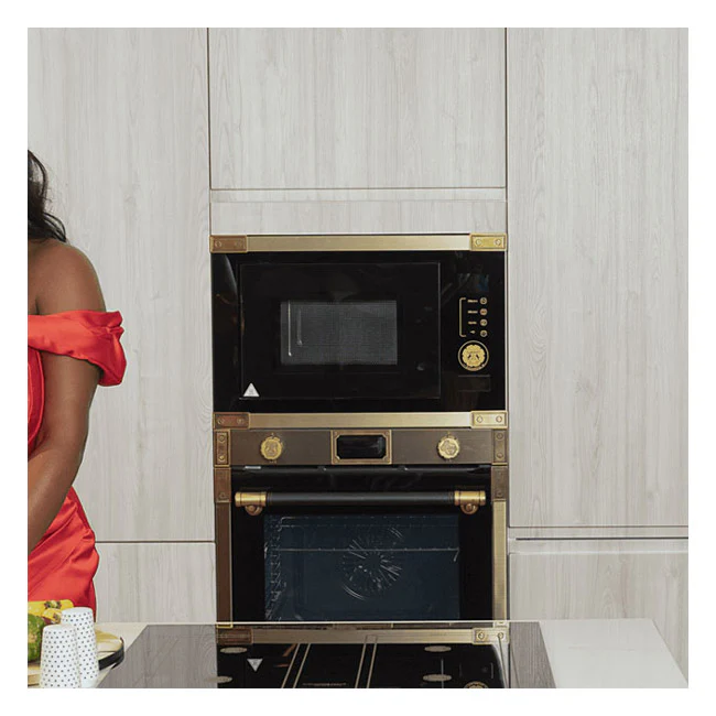 Art Deco Electric Oven & Built-in Microwave Bundle (Black) - Image 13