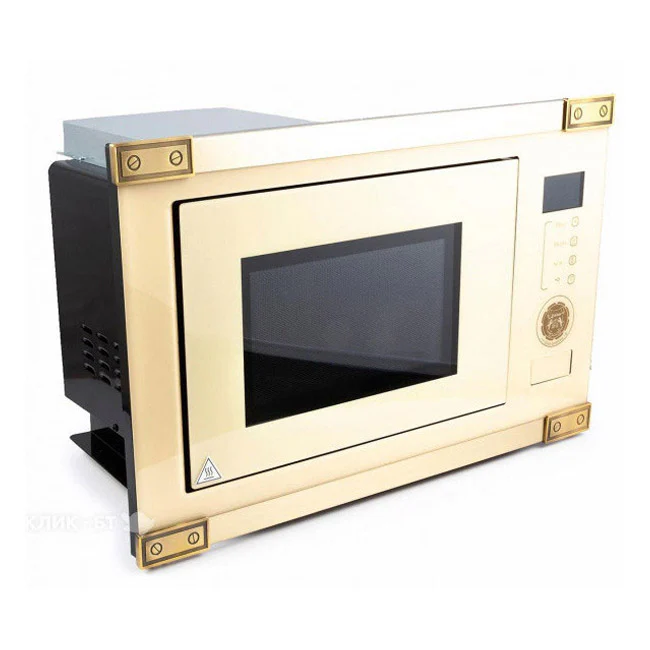 Art Deco Electric Oven & Built-in Microwave Bundle (Ivory) - Image 10