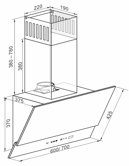 Avantgarde Pro 60cm Cooker Hood - Image 11