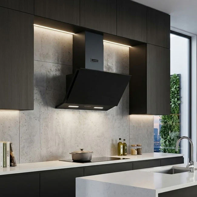 Avantgarde Pro 60cm Cooker Hood (Black) - Image 4