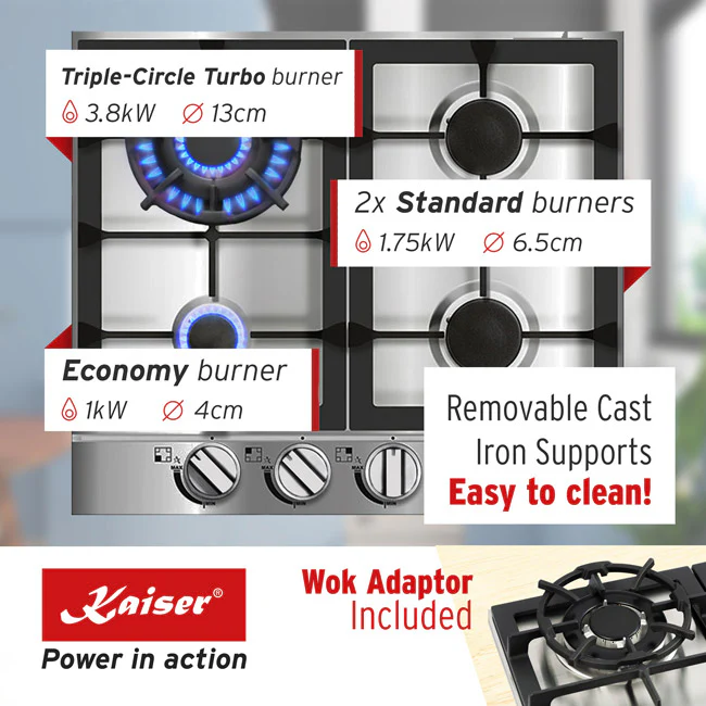 Avantgarde Pro 60cm Electric Oven & 58cm Gas Hob (Stainless Steel) - Image 16