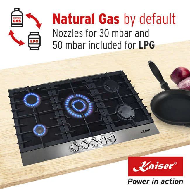 Avantgarde Pro 86cm Turbo Gas Hob (Black) - Image 4