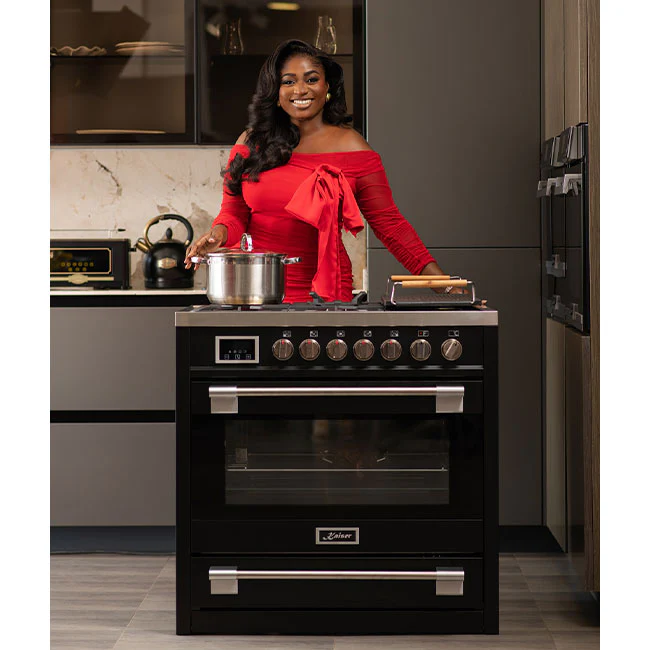 Avantgarde Pro 90cm Dual Fuel Range Cooker (Black) - Image 3