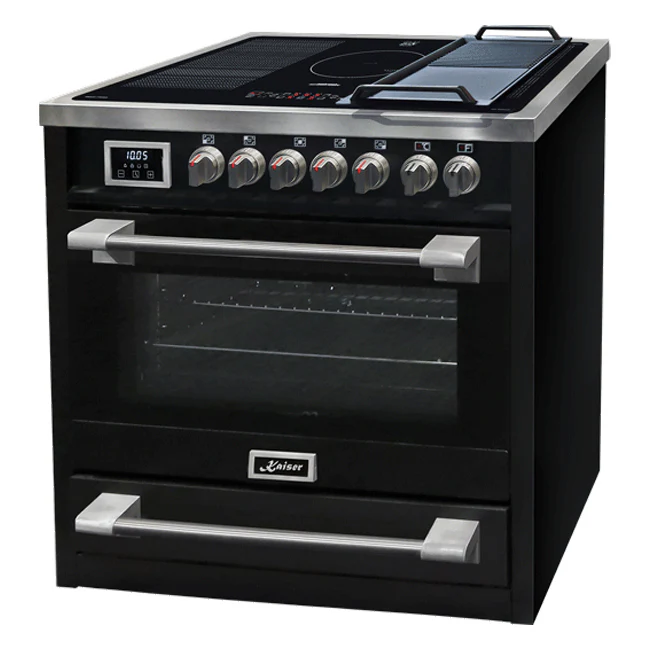 Avantgarde Pro Induction Range Cooker & 90cm Cooker Hood (Black) - Image 5