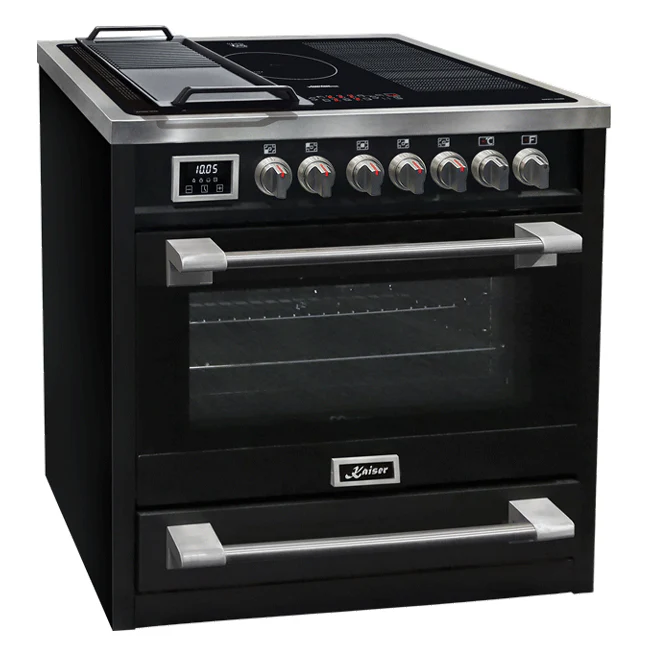 Avantgarde Pro Induction Range Cooker & 90cm Cooker Hood (Black) - Image 2