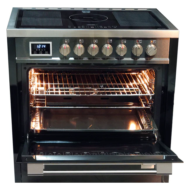Avantgarde Pro Induction Range Cooker & 90cm Cooker Hood (Black) - Image 6