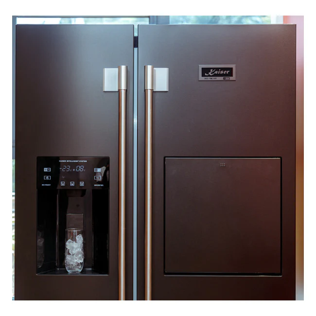 Avantgarde Pro Plumbed American Style Fridge Freezer (Black Stainless Steel) - Image 10