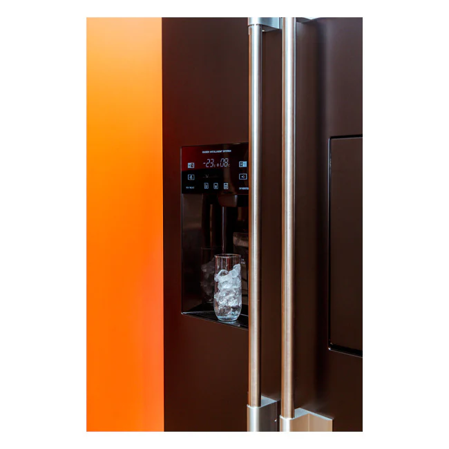 Avantgarde Pro Plumbed American Style Fridge Freezer (Black Stainless Steel) - Image 11