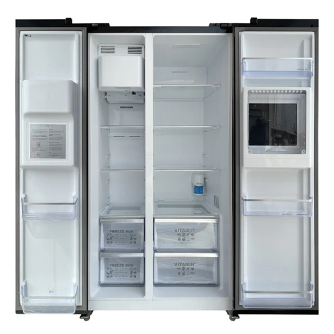 Avantgarde Pro Plumbed American Style Fridge Freezer (Black Stainless Steel) - Image 4