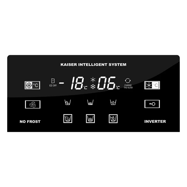 Avantgarde Pro Plumbed American Style Fridge Freezer (Black Stainless Steel) - Image 5