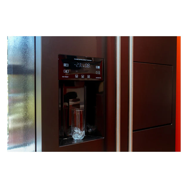 Avantgarde Pro Plumbed American Style Fridge Freezer (Black Stainless Steel) - Image 6