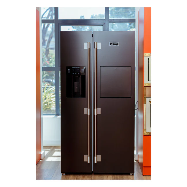 Avantgarde Pro Plumbed American Style Fridge Freezer (Black Stainless Steel) - Image 7