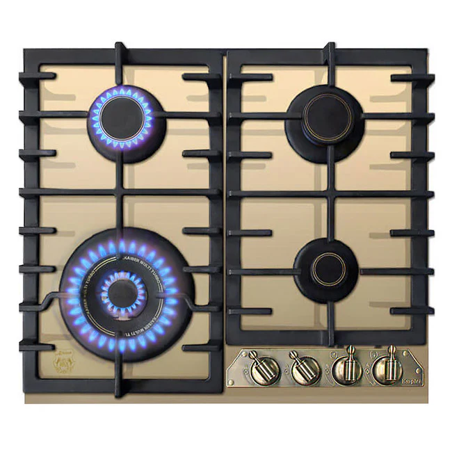 Empire 4 Burner Gas Hob & Chimney Cooker Hood Bundle (Ivory) - Image 5