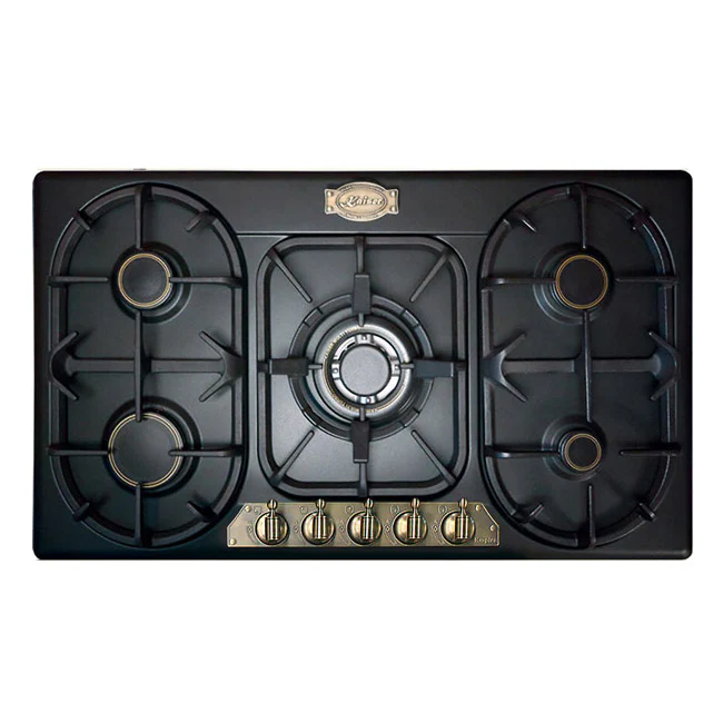 Empire 5 Burner Gas Hob & Chimney Cooker Hood Bundle (Black) - Image 4