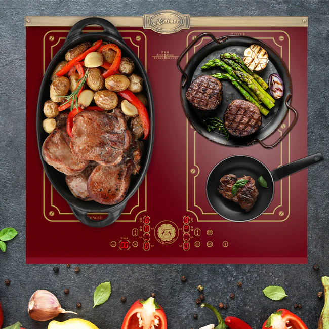 Empire 58cm Free Zone Induction Hob (Bordeaux Red) - Image 7