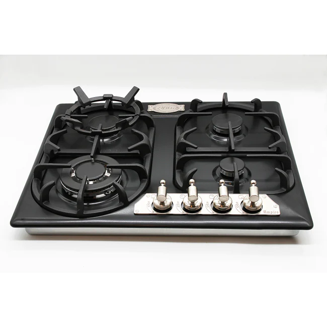 Empire 60cm Gas Hob (Black Silver) - Image 7