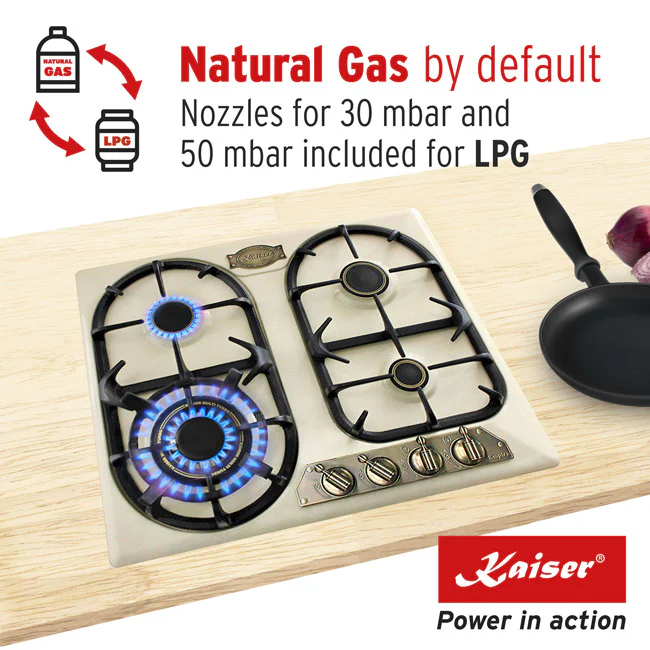 Empire 60cm Gas Hob (Ivory) - Image 5