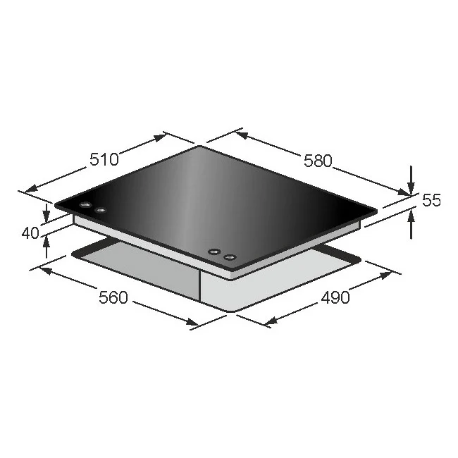 Empire 60cm Turbo Gas Hob (Ivory) - Image 15