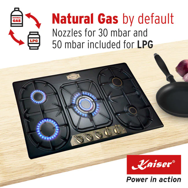 Empire 86cm Gas Hob (Black) - Image 4