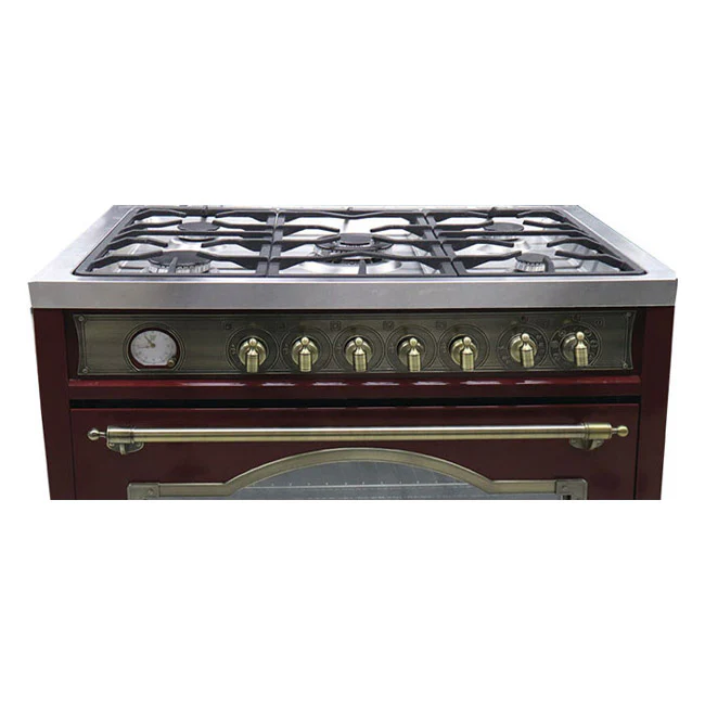 Empire 90cm Dual Fuel Range Cooker (Bordeaux Red) - Image 10