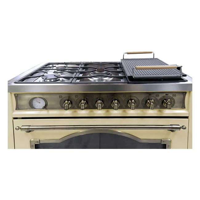 Empire 90cm Dual Fuel Range Cooker (Ivory) - Image 7