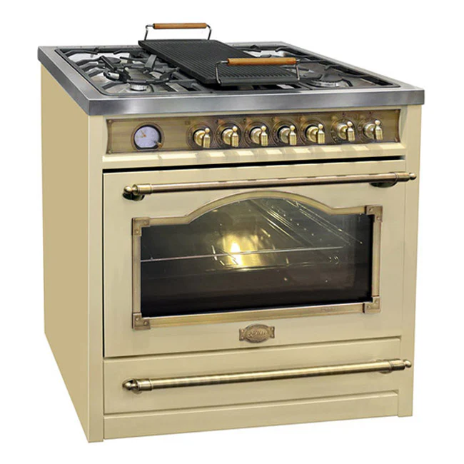 Empire Dual Fuel Range Cooker & 90cm Hood Bundle (Ivory) - Image 5