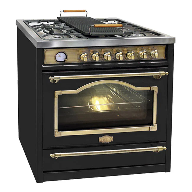 Empire Dual Fuel Range Cooker & 90cm Hood Bundle (Black) - Image 4