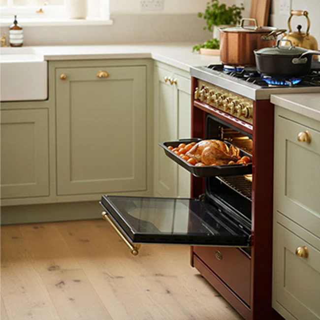 Empire Dual Fuel Range Cooker & 90cm Hood Bundle (Bordeaux Red) - Image 5