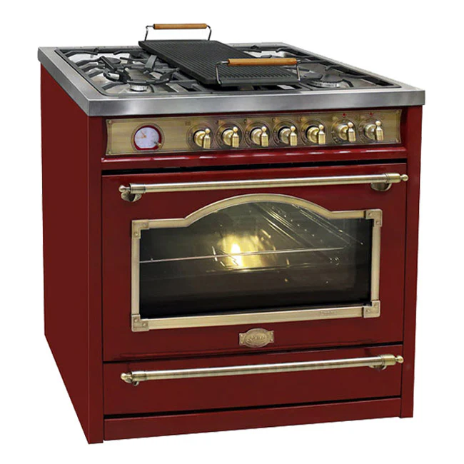 Empire Dual Fuel Range Cooker & 90cm Hood Bundle (Bordeaux Red) - Image 8