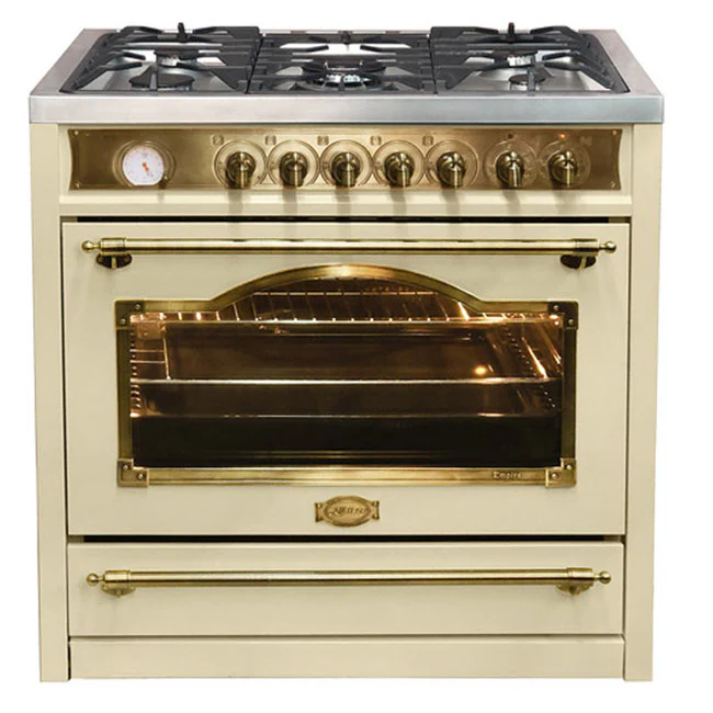 Empire Dual Fuel Range Cooker & 90cm Hood Bundle (Ivory) - Image 5