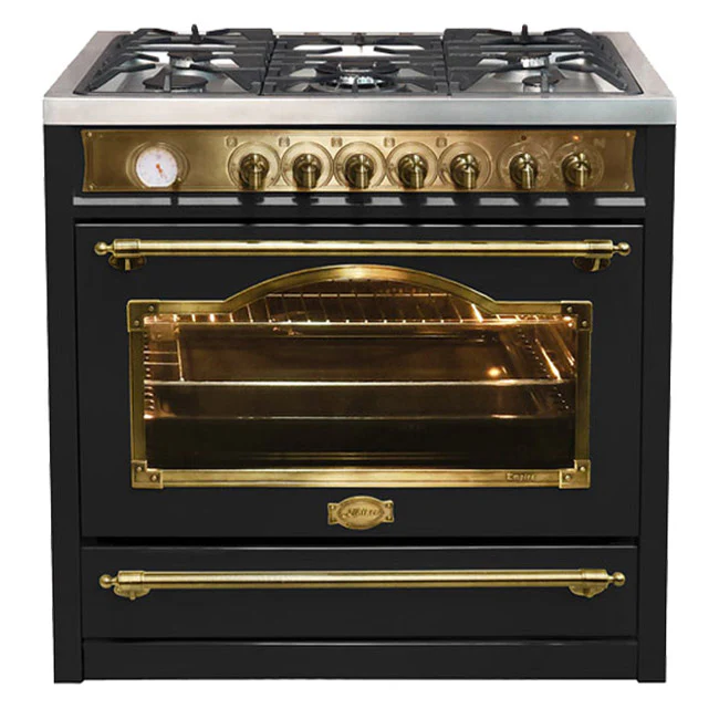 Empire Dual Fuel Range Cooker & 90cm Hood Bundle (Black) - Image 3