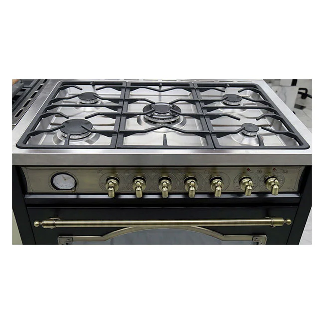 Empire Dual Fuel Range Cooker & 90cm Hood Bundle (Black) - Image 7
