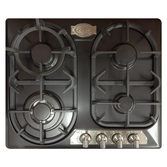 Empire 4 Burner Gas Hob & 60cm Cooker Hood Bundle (Black Silver) - Image 3