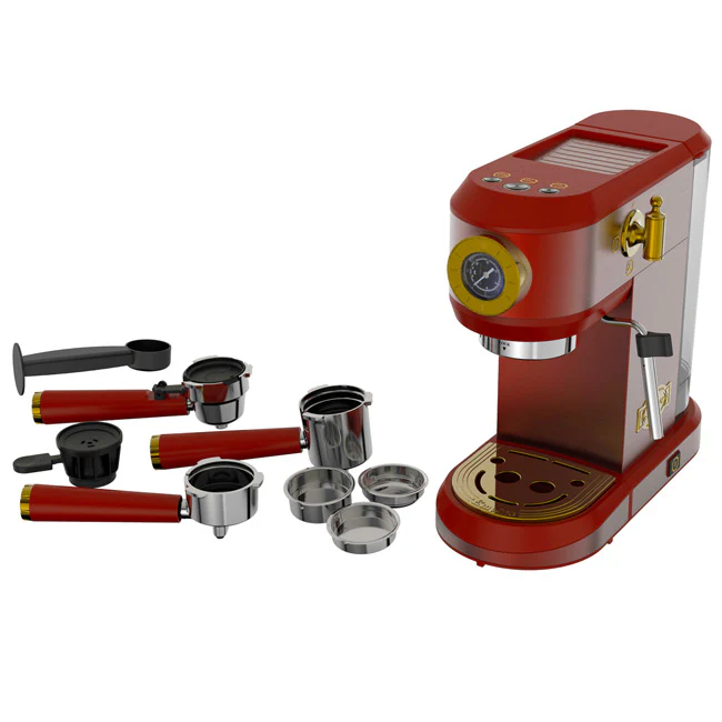 Empire Espresso Coffee Machine (Bordeaux Red) - Image 10