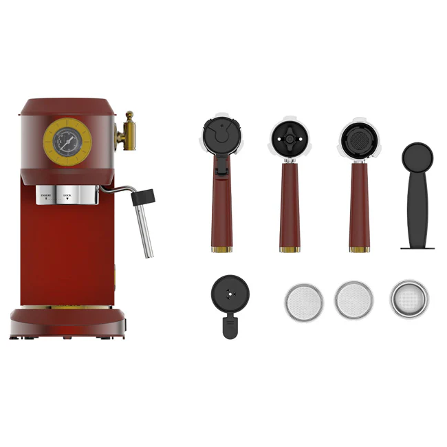 Empire Espresso Coffee Machine (Bordeaux Red) - Image 11