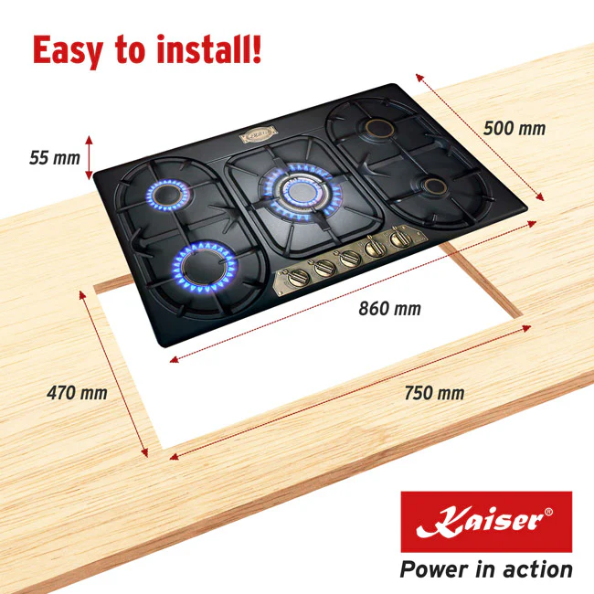 Empire Gas Oven & 5 Burner Gas Hob Black Bundle - Image 20