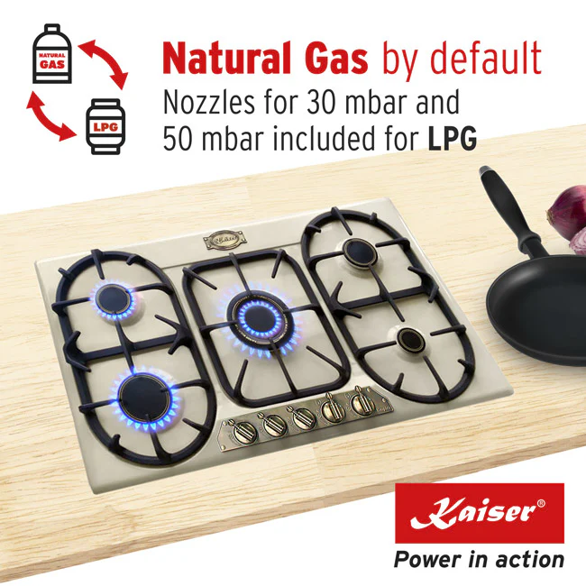 Empire Gas Oven & 5 Burner Gas Hob Bundle Ivory - Image 19