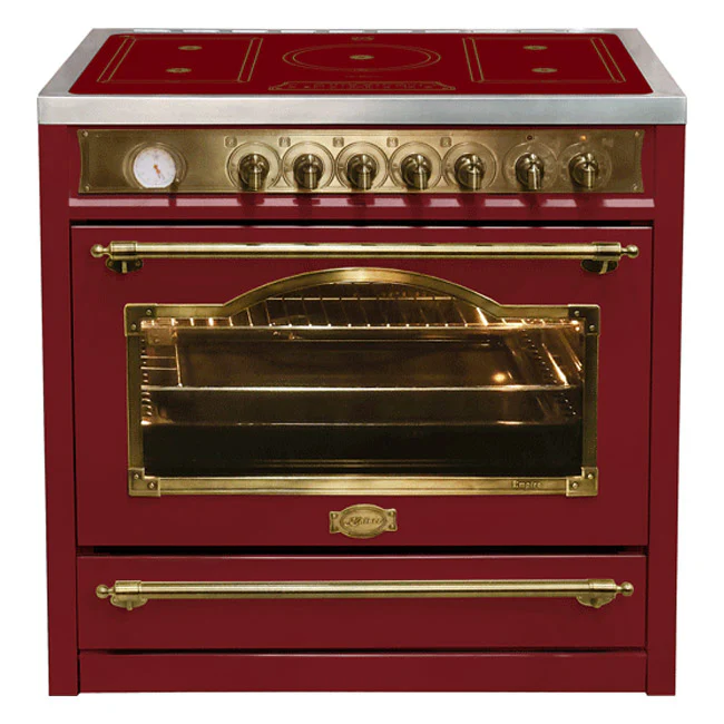 Empire Induction Range Cooker & 90cm Cooker Hood Bundle (Bordeaux Red) - Image 4