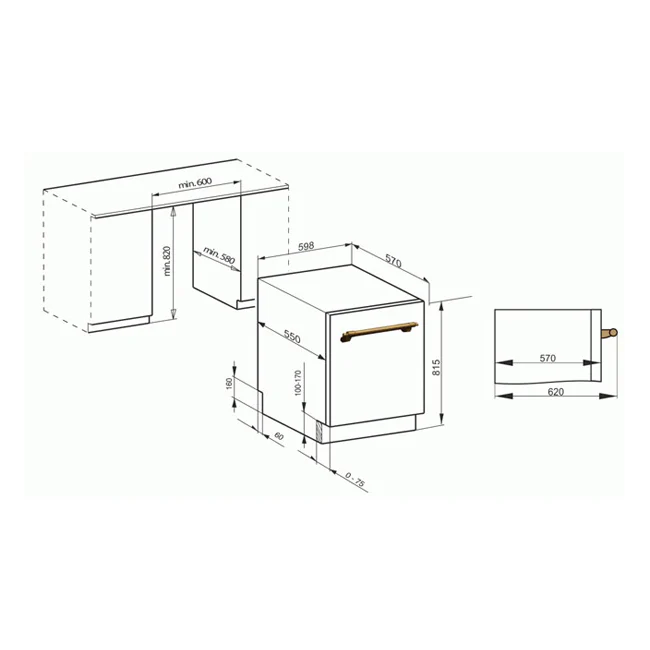 Empire Semi-Integrated Dishwasher (Ivory) - Image 13