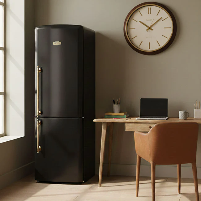 Empire Slim 60cm Fridge Freezer (Black) - Image 4