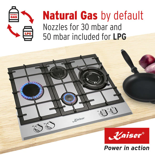 Grand Chef 60cm Gas Hob (White) - Image 4