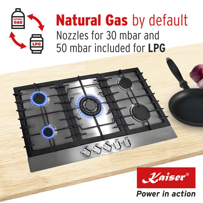 Grand Chef 86cm Gas Hob (Stainless Steel) - Image 4