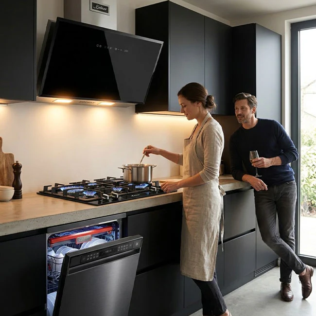 Grand Chef Freestanding Dishwasher (Black Stainless Steel) - Image 3