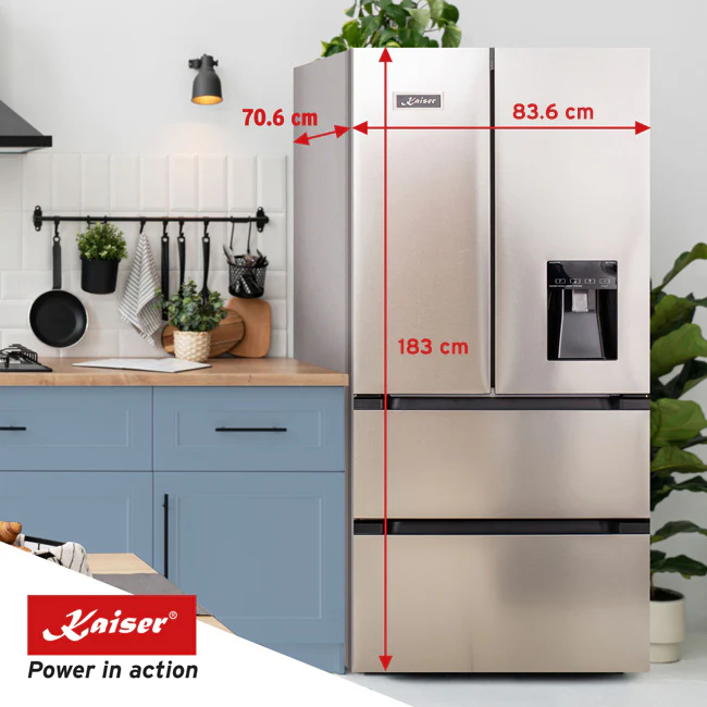 Grand Chef French Door Fridge Freezer (Stainless Steel) - Image 5